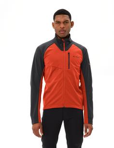 Rückansicht von VAUDE Men's Posta Softshell Jacket VII Fahrradjacke Herren glowing red