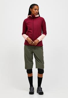 Rückansicht von Peak Performance Fleecejacke Damen WEINROT
