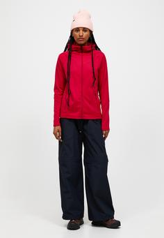 Rückansicht von Peak Performance Fleecejacke Damen kirschrot