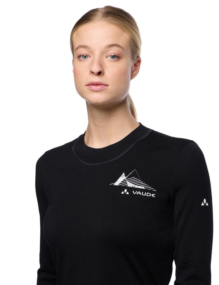 VAUDE VAUDE Women's Monviso Wool LS T-Shirt II T-Shirt Damen - black - 1 | SportScheck