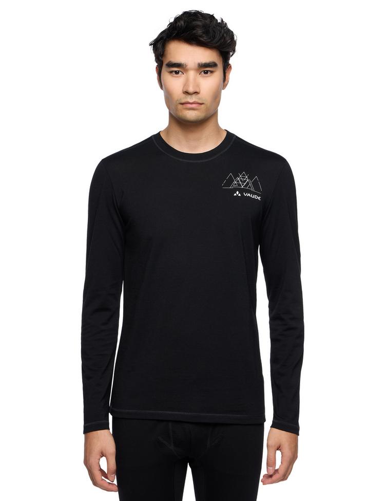 VAUDE VAUDE Men's Monviso Wool LS T-Shirt II T-Shirt Herren - black - 0 | SportScheck