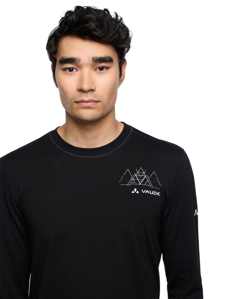 VAUDE VAUDE Men's Monviso Wool LS T-Shirt II T-Shirt Herren - black - 1 | SportScheck