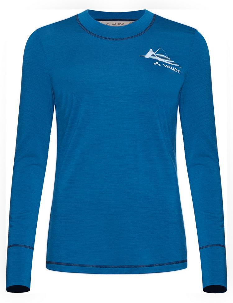 VAUDE VAUDE Women's Monviso Wool LS T-Shirt II T-Shirt Damen - shore blue - 0 | SportScheck
