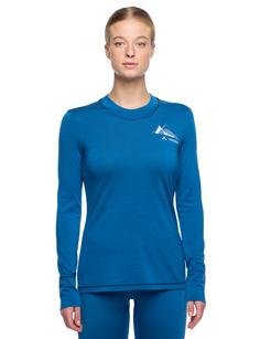Rückansicht von VAUDE Women's Monviso Wool LS T-Shirt II T-Shirt Damen shore blue