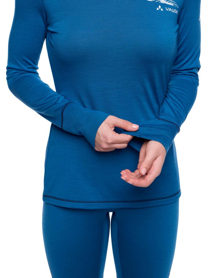 VAUDE VAUDE Women's Monviso Wool LS T-Shirt II T-Shirt Damen - shore blue - 1 | SportScheck