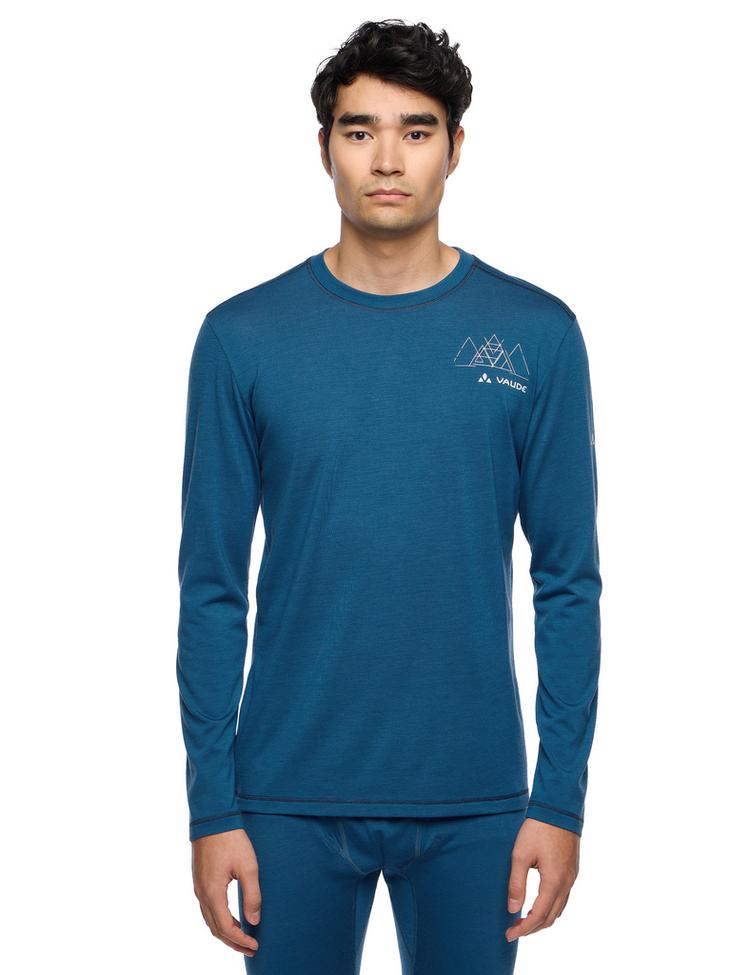 VAUDE VAUDE Men's Monviso Wool LS T-Shirt II T-Shirt Herren - baltic sea - 0 | SportScheck