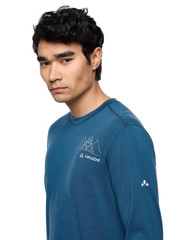 VAUDE VAUDE Men's Monviso Wool LS T-Shirt II T-Shirt Herren - baltic sea - 0 | SportScheck