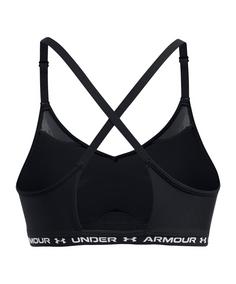 Rückansicht von Under Armour Crossback Low Sport-BH Damen Weiß Sport-BH Damen schwarz
