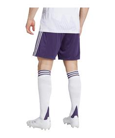 Rückansicht von adidas Manchester United Short Away 2025/2026 Fußballshorts Herren lila