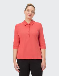 Rückansicht von JOY sportswear GISELE Poloshirt Damen hibiscus red