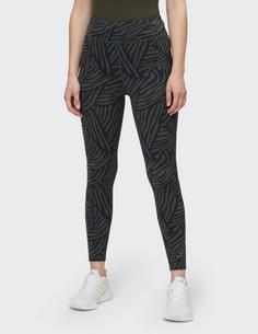 Rückansicht von VENICE BEACH VB Keeva Tights Damen AOP line art small_pine
