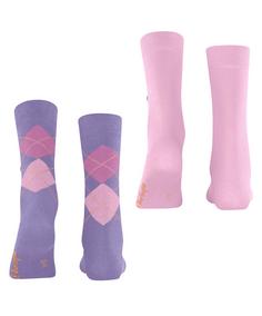 Rückansicht von Burlington Everyday Mix SO 2-Pack Freizeitsocken Damen lilac (6925)