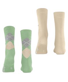 Rückansicht von Burlington Everyday Mix SO 2-Pack Freizeitsocken Damen quiet green (7378)