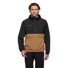 Rückansicht von Mammut Hiking WB Hooded Anorak Windbreaker claystone-black