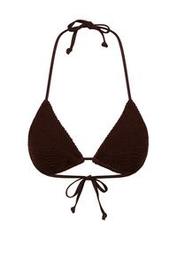 Moda Minx Scrunch Triangle Top Bikini Oberteil Damen - Coffee