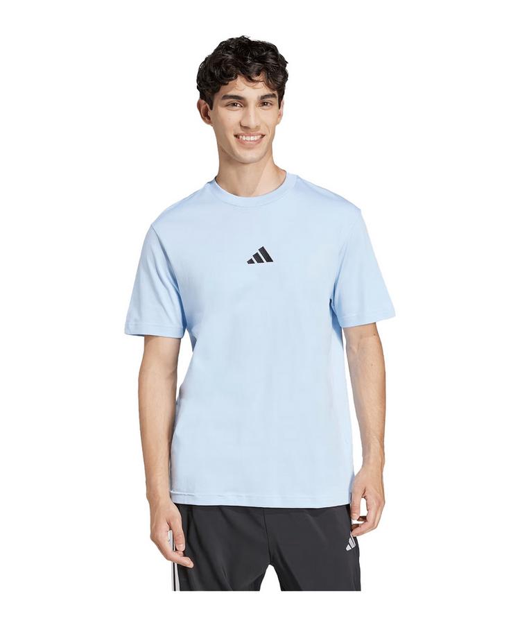 adidas adidas Essentials Small Logo T-Shirt T-Shirt Herren - blau - 2 | SportScheck