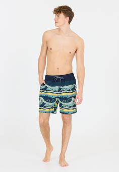Rückansicht von Cruz Marcel Boardshorts Herren Print 3637 Yellow Wave