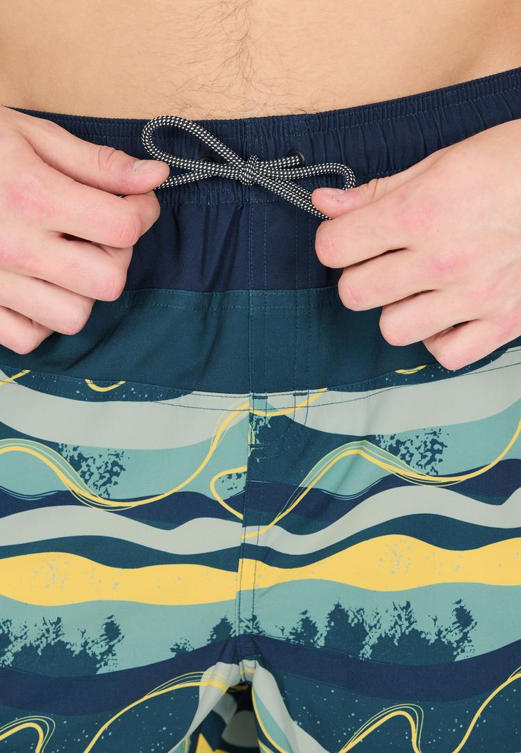 Cruz Cruz Marcel Badehose Herren - Print 3637 Yellow Wave - 1 | SportScheck