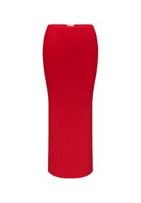 Moda Minx Scrunch Long Maxirock Damen - Red