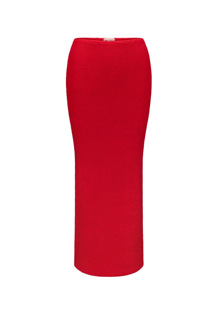 Moda Minx Moda Minx Scrunch Long Maxirock Damen - Red - 0 | SportScheck