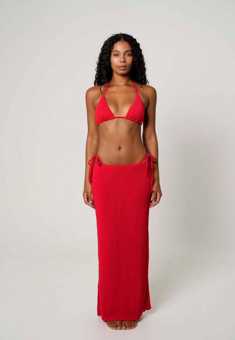 Moda Minx Moda Minx Scrunch Long Maxirock Damen - Red - 2 | SportScheck