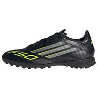 adidas F50 League Fu&szlig;ballschuh, Rollrasen Fu&szlig;ballschuhe - Core Black / Iron Metallic / Lucid Lemon