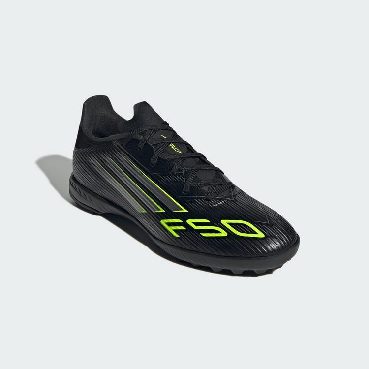 adidas adidas F50 League Fu&szlig;ballschuh, Rollrasen Fu&szlig;ballschuhe - Core Black / Iron Metallic / Lucid Lemon - 2 | SportScheck