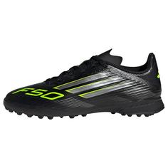 adidas F50 League Kids TF Fußballschuh Fußballschuhe Kinder Core Black / Iron Metallic / Lucid Lemon