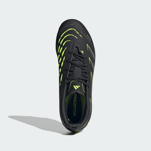 Rückansicht von adidas Predator Elite Kids FG Fußballschuh Fußballschuhe Kinder Core Black / Iron Metallic / Lucid Lemon