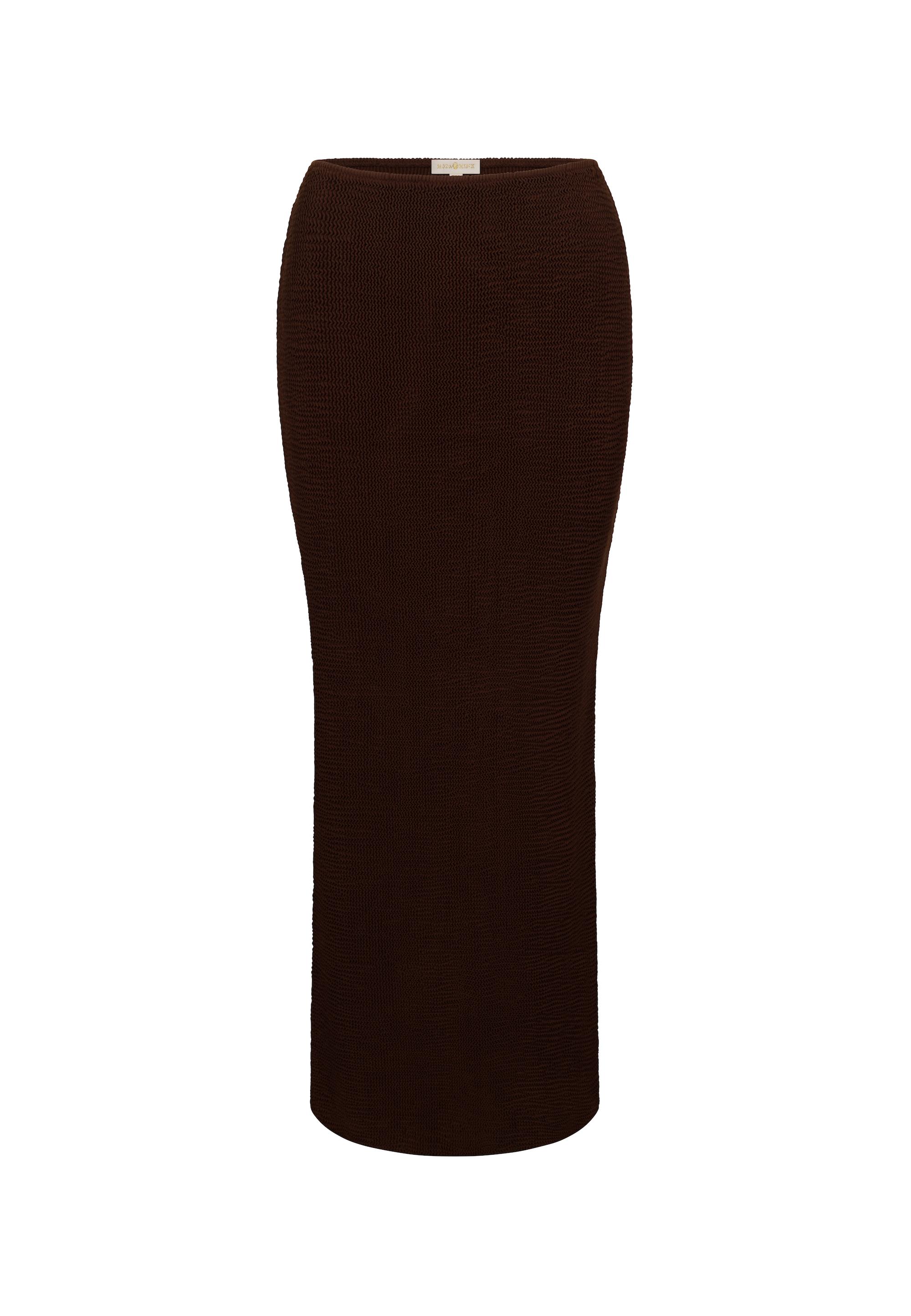 Moda Minx Scrunch Maxirock Damen - Coffee