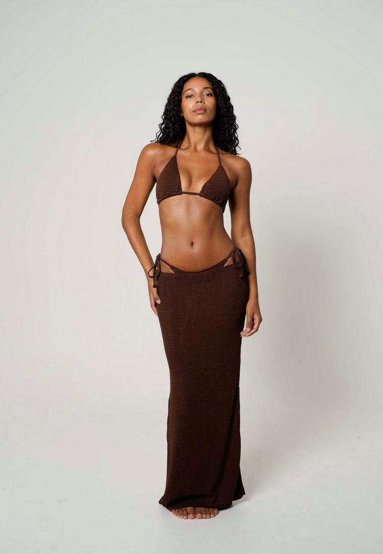 Moda Minx Moda Minx Scrunch Maxirock Damen - Coffee - 0 | SportScheck