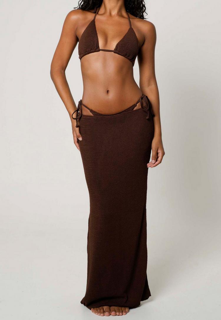 Moda Minx Moda Minx Scrunch Maxirock Damen - Coffee - 1 | SportScheck