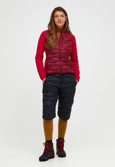 Rückansicht von Peak Performance W Helium Down Hybrid Jacket Trainingsjacke Damen WEINROT