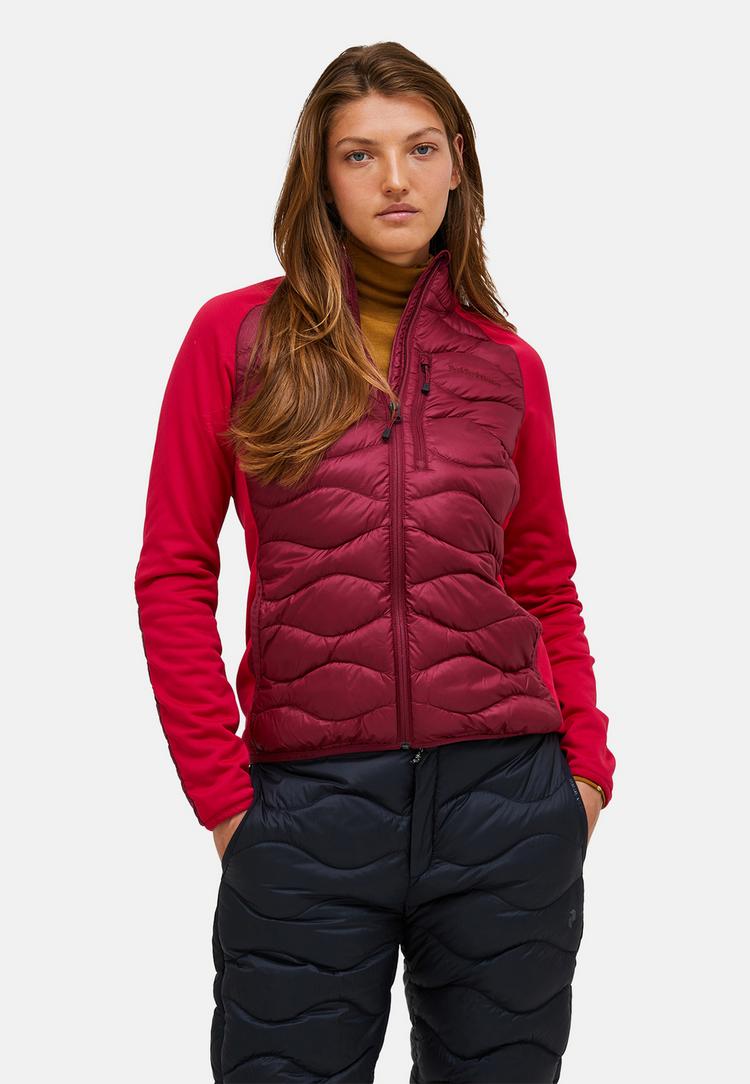 Peak Performance Peak Performance W Helium Down Hybrid Jacket Trainingsjacke Damen - weinrot - 1 | SportScheck