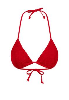 Moda Minx Scrunch Triangle Top Bikini Oberteil Damen Red