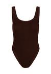 Moda Minx Scrunch Scoop Neck Swimsuit Badeanzug Damen - Brown