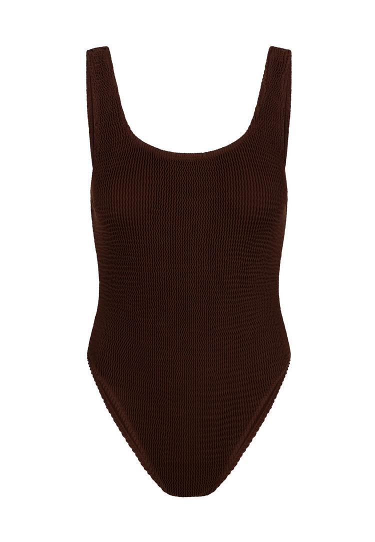 Moda Minx Moda Minx Scrunch Scoop Neck Swimsuit Badeanzug Damen - Brown - 0 | SportScheck