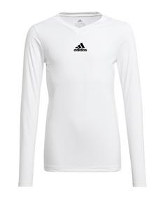 adidas Team Base Top langarm Kids Dunkel Funktionsshirt Kinder weiss