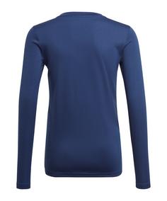 Rückansicht von adidas Team Base Top langarm Kids Dunkel Funktionsshirt Kinder blaublau