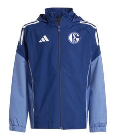 adidas FC Schalke 04 Regenjacke Kids Trainingsjacke Kinder blaublau