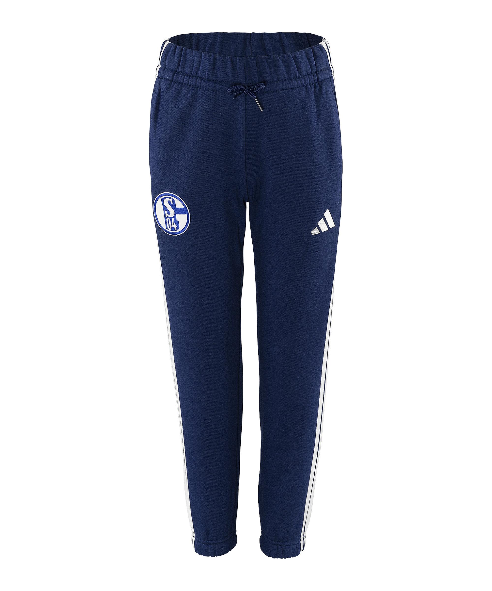 adidas FC Schalke 04 Jogginghose Kids Trainingshose Kinder - blauweiss