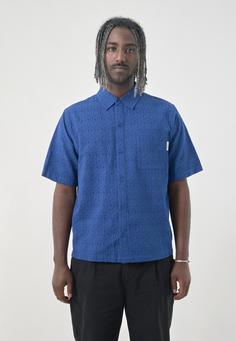 Rückansicht von Cleptomanicx Shirt S/S Facemelter Kurzarmhemd Herren Estate Blue