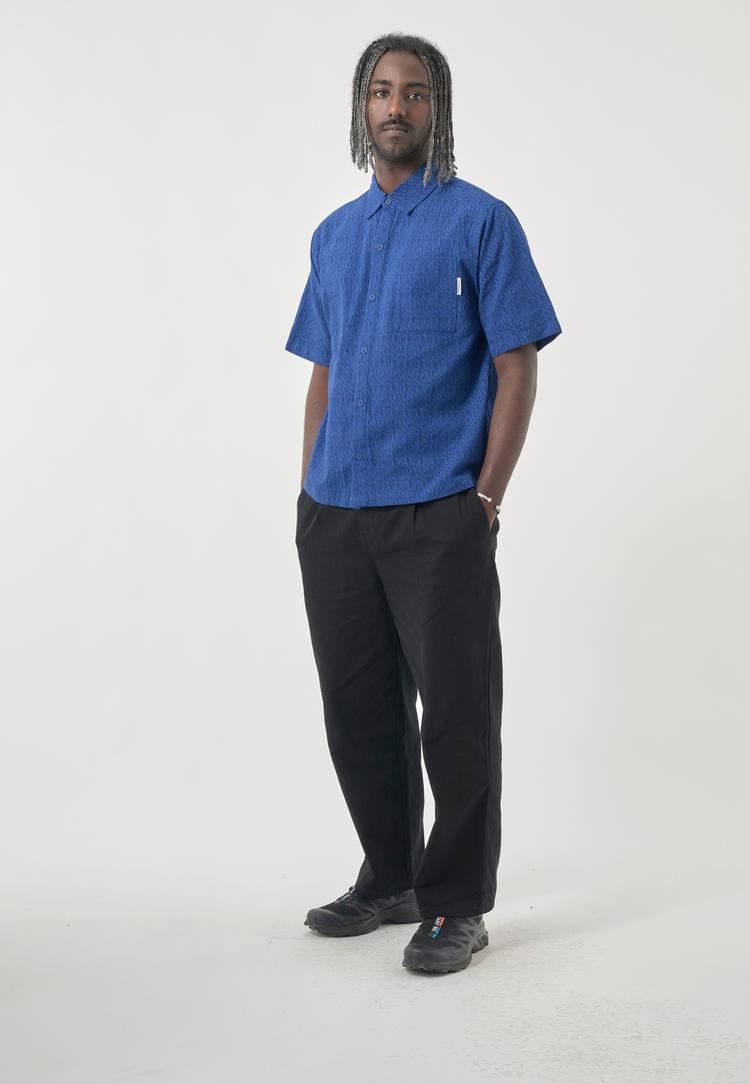 Cleptomanicx Cleptomanicx Shirt S/S Facemelter Kurzarmhemd Herren - Estate Blue - 1 | SportScheck