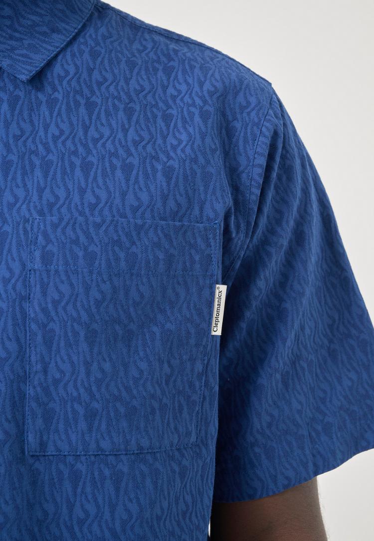 Cleptomanicx Cleptomanicx Shirt S/S Facemelter Kurzarmhemd Herren - Estate Blue - 1 | SportScheck