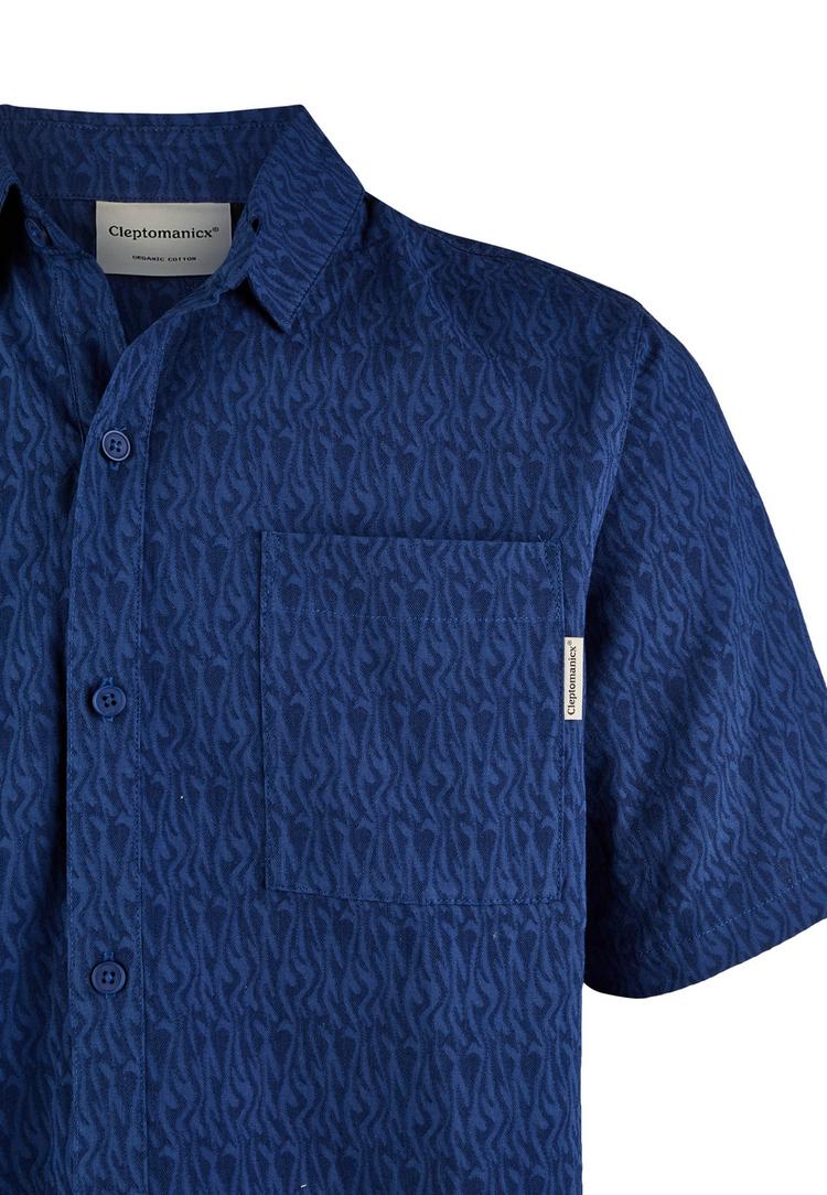Cleptomanicx Cleptomanicx Shirt S/S Facemelter Kurzarmhemd Herren - Estate Blue - 2 | SportScheck