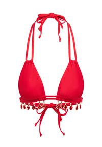 Moda Minx Selene Droplet Double Strap Triangle Top Bikini Oberteil Damen - Red