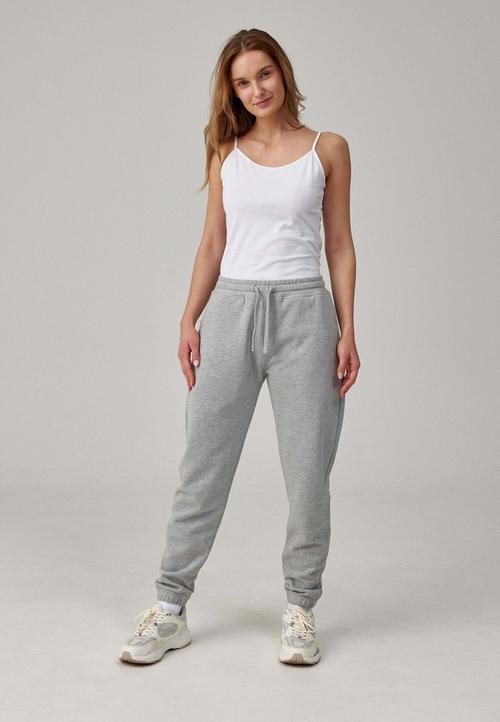 Rückansicht von Snocks Sweatpants Damen Sweathose Damen Hellgrau