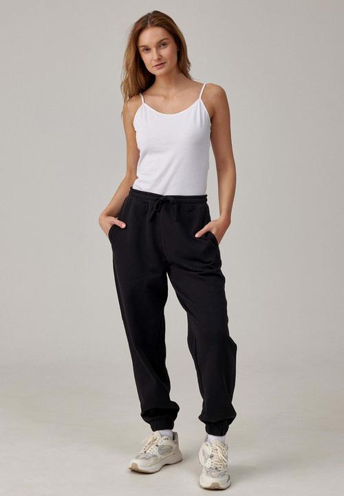 Rückansicht von Snocks Sweatpants Damen Sweathose Damen Schwarz