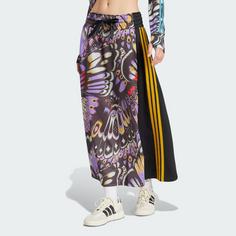 Rückansicht von adidas adidas X FARM Premium Rock Kleid Damen Black / Preloved Purple / Lush Red