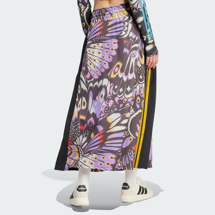 adidas adidas adidas X FARM Premium Rock Kleid Damen - Black / Preloved Purple / Lush Red - 1 | SportScheck